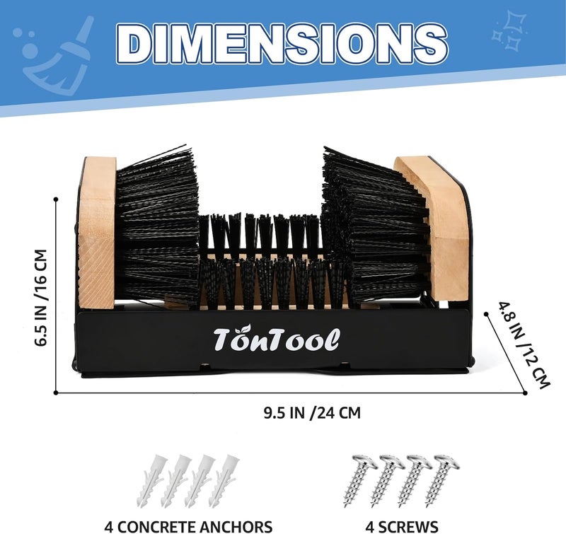 TonTool Boot Brush Scraper Outdoor - Boot Cleaner Brush Outdoor Heavy Duty - Heavy Duty Boot Scrubber - Image 3